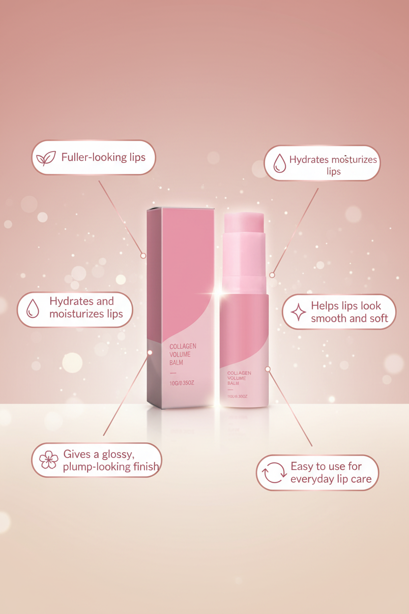 Collagen Volume Balm Benefits Infographic